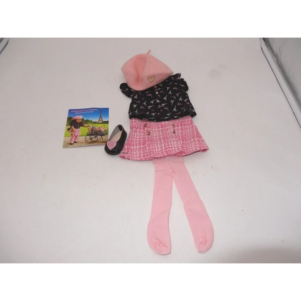 American‎ Girl World Traveler France Outfit Paris Beret Shirt Skirt 2021
